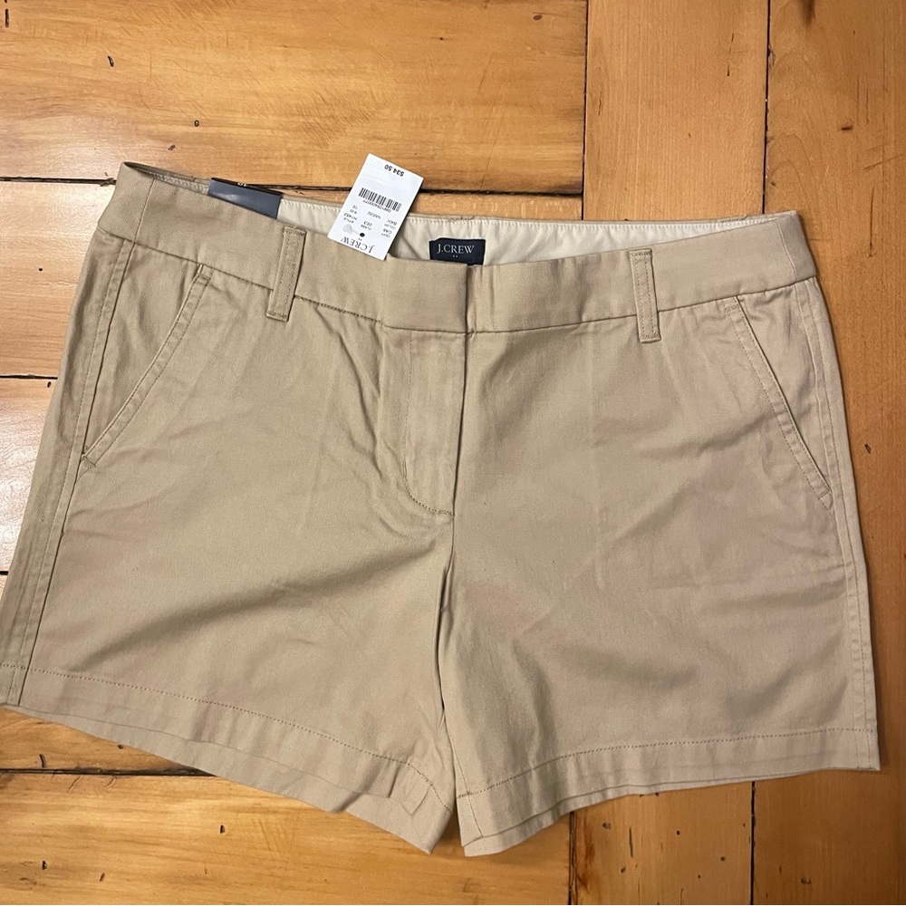 J. Crew Khaki Cotton Blend Bermuda Shorts
